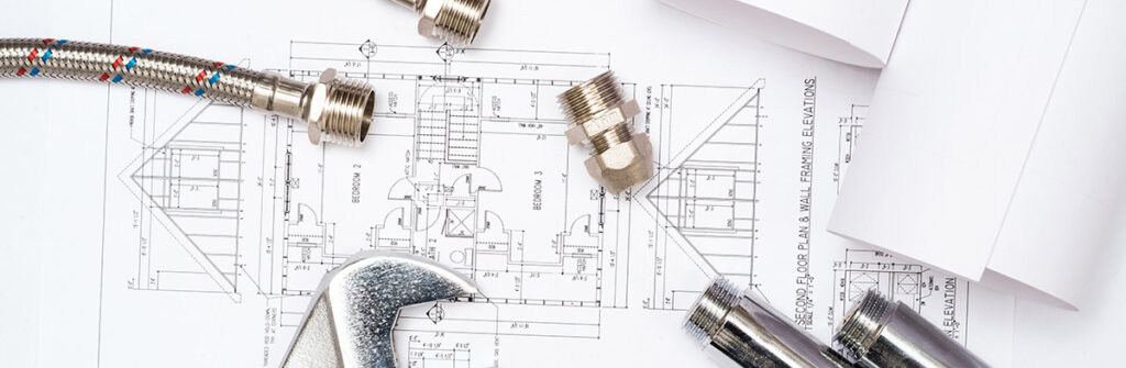 plumbing and drawings are on the desktop, workspace engineer